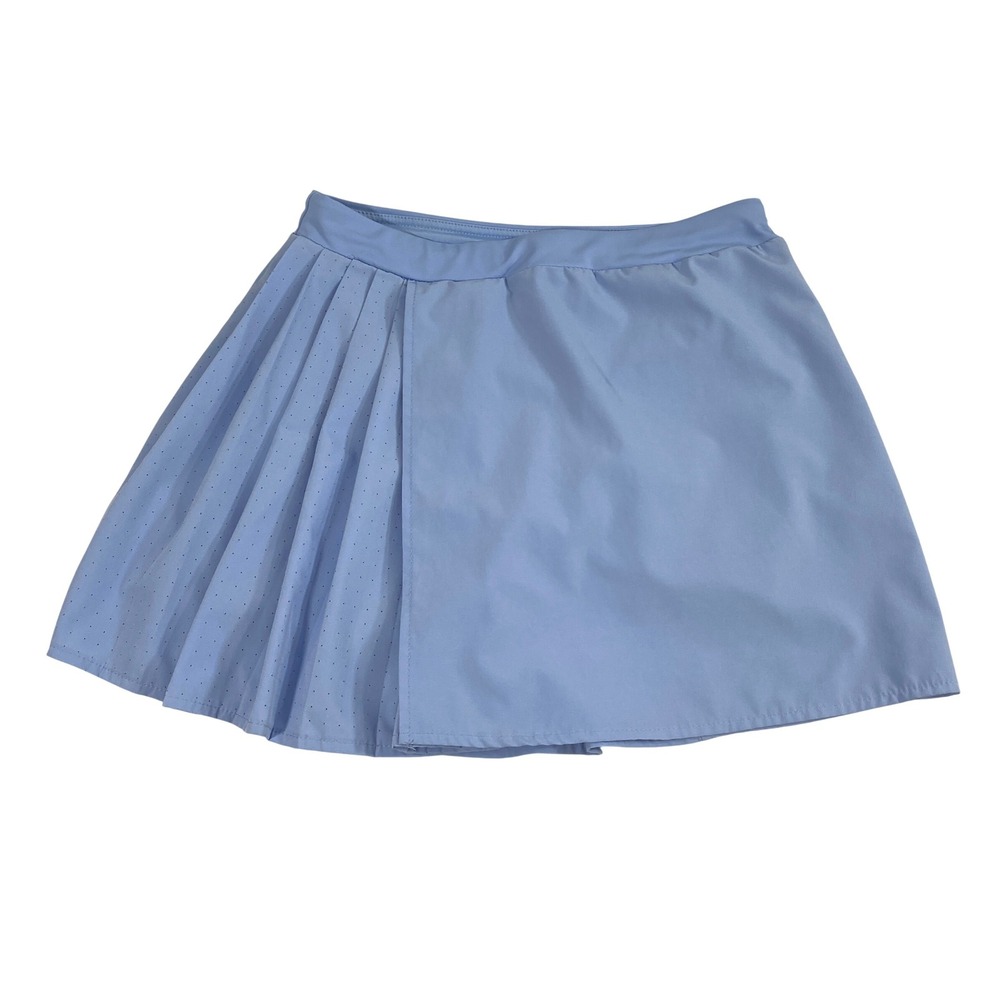 Avia Skort Womens XS Blue Pleated Perforated Athletic Tennis Golf‎ Skirt Active